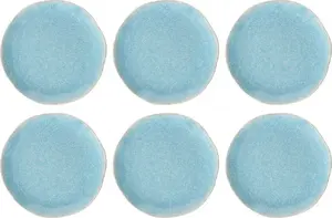 Salad plates set Sagaform ROSE&TULIPANI CONCERTO FUSE AZZURRO, 6 pieces, 22 cm