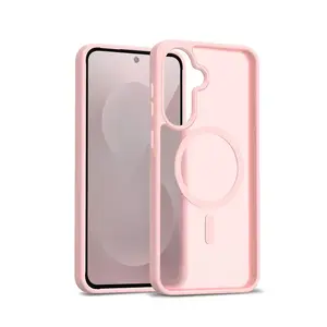 Crong Hybrid Matte Magnetic MagSafe vāciņš Samsung Galaxy A56 — TPU + PC, rozā