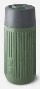 Бутылка для питья black blum TC-GR010 340 мл — стеклянный корпус, крышка Nylon/POM/PP, силикон, оливковый