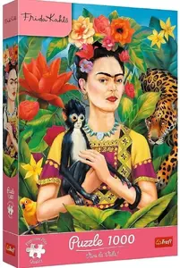 Пазл TREFL Premium Plus Quality Frida Kahlo: Портрет в джунглях — 1000 элементов