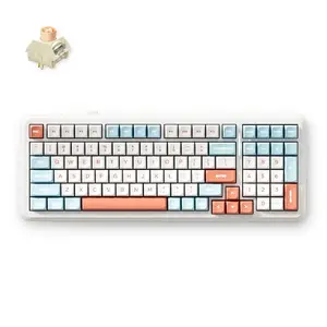 Mechanical gaming keyboard Mchose K99 V2 — 98% layout, USB + RF Wireless + Bluetooth, white/orange