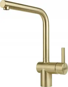Кухонный смеситель Franke Atlas Neo Gold — выдвижной излив, нержавеющая сталь, высота 29.7 см