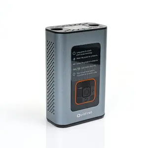 Fellowes Platinet 3in1 Powerbank 4000 mAh with 10 BAR digital pocket compressor and LED flashlight, silver