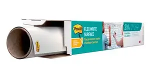 Whiteboard film Post-It 3M FWS3X2 — writable dry-erase film, working area 914×609 mm, fixed installation, white