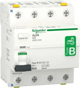 УЗО Schneider Electric Acti9 4P 40A 0,03A тип B-EV iID-40-4-30-B-EV