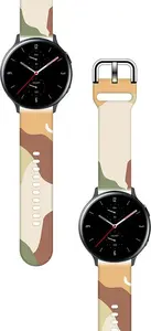Silicone strap for Samsung Galaxy Watch 46mm by Hurtel — camouflage pattern, replacement watch band