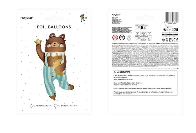 Rotaļu balons PartyDeco FB201 folijas Photo 4