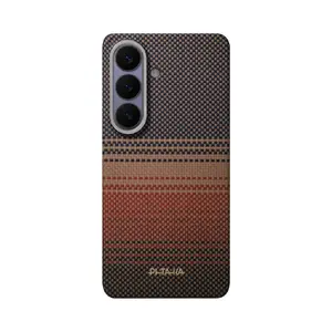 Pitaka KS2603S aramīda šķiedras vāciņš Samsung Galaxy S26+ sarkanā un brūnā krāsā