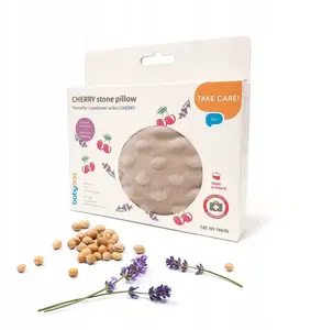 Hot water bottle with cherry pits BabyOno 796/05 - natural filling, beige cover