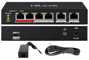 Network switch Hikvision NS-0106P-35 — 6 ports, PoE support