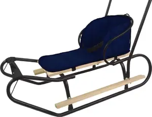 Sled Mat LEANToys 13363 — soft sled cushion with three fastenings, navy