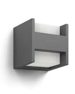 Philips Arbour Outdoor Wall Light Signify 3.8W LED Anthracite Metal 2700K