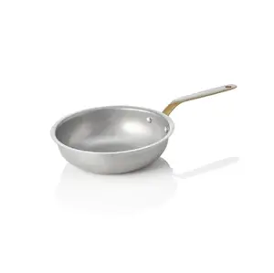 Serving Dish WAS Vintage Style 390 ml / 16 cm, brass handle, grey
