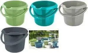Ведро для уборки keeeper mika eco круглое 5 л, stone grey, 100% переработанный пластик, эргономичная ручка
