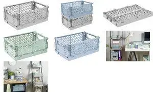 keeeper Mini-Klappbox fritzi M, nordic-blue, 3.4 L, foldable decorative storage box, food-safe