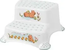 Step Stool keeeper kids igor cute capybara, 2-step white, printed, load capacity 120 kg