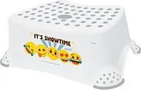 Step Stool keeeper kids Tomek Emoji Showtime, white, load capacity 80 kg, rubberised surface and feet