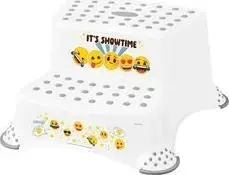 Ступенька-стул keeeper kids Igor Emoji Showtime, 2 ступени, белый, с рисунком, грузоподъёмность 120 кг
