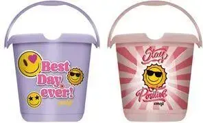 Ведро для уборки keeeper ilvie "Emoji Positiv" круглое 10 л, nordic-pink, с принтом, PP