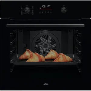 Встраиваемый электрический духовой шкаф AEG NBA5P43AK, многофункциональный, нержавеющая сталь