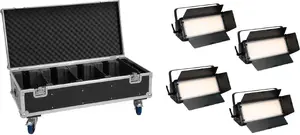 EUROLITE LED PLL-576 CW/WW Panel set 4x with rolling case, DMX, 576 LEDs, 3000–6000K