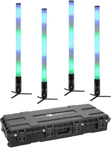 Набор LED-трубок EUROLITE AKKU IP Pixel Tube 360° PRO CRMX (4 шт.) с пластиковым кейсом IP65