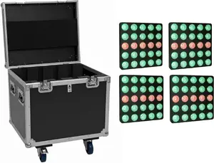 Набор LED-панелей EUROLITE 4× 5×5 RGB/WW с футляром на колесах