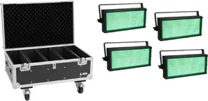 EUROLITE LED Strobe Set 4x SMD PRO 864 DMX RGB with Flightcase