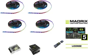 Комплект LED пиксельных лент EUROLITE 4× RGB 5 м с ПО Madrix Start (MPN 20001059)