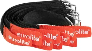 Cable Tie Velcro EUROLITE AW-20 20×180 mm black/red, hook-and-loop 10 pcs
