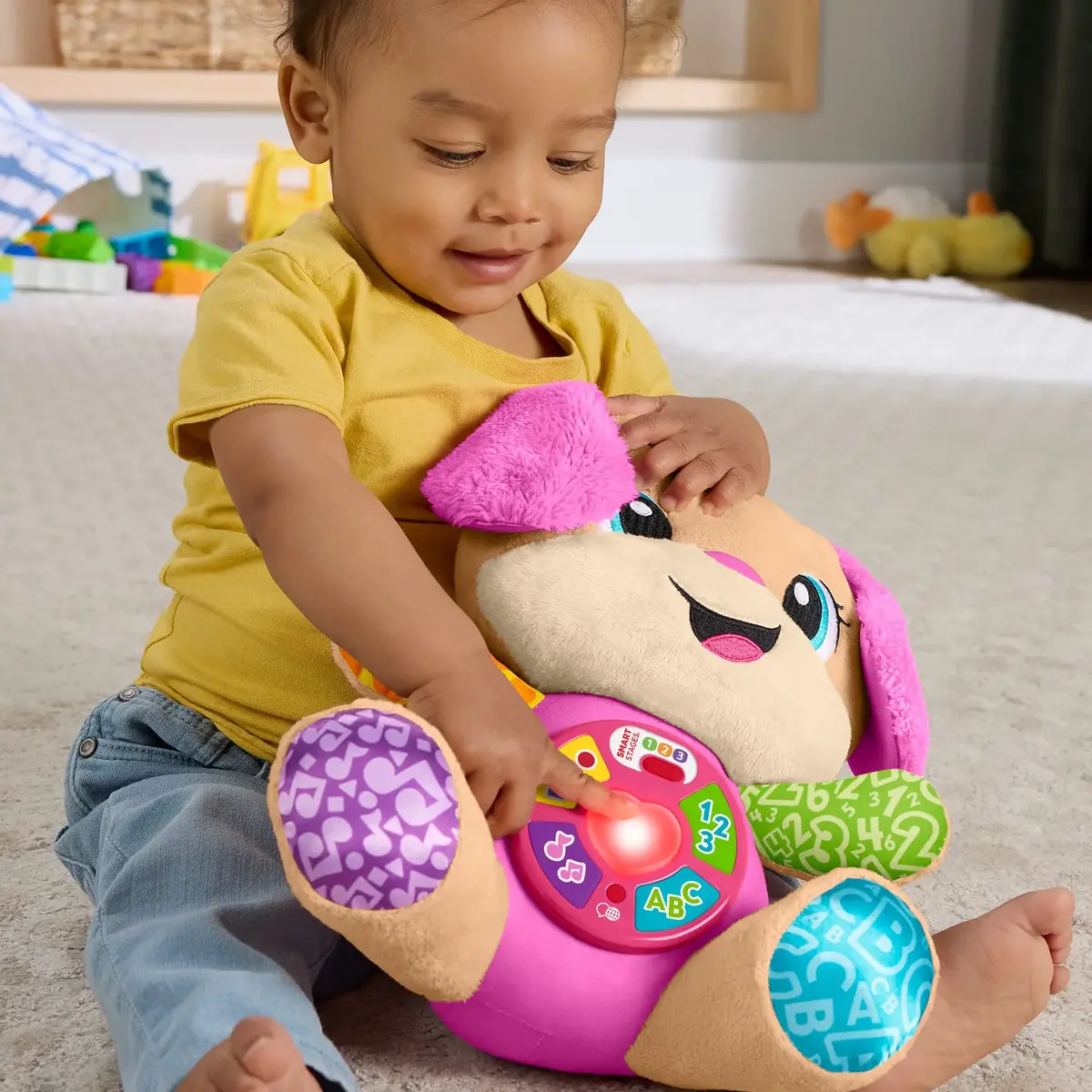 Fisher‑Price Laugh & Learn Smart Stages Sis (rozā) rotaļlietu suns Photo 2