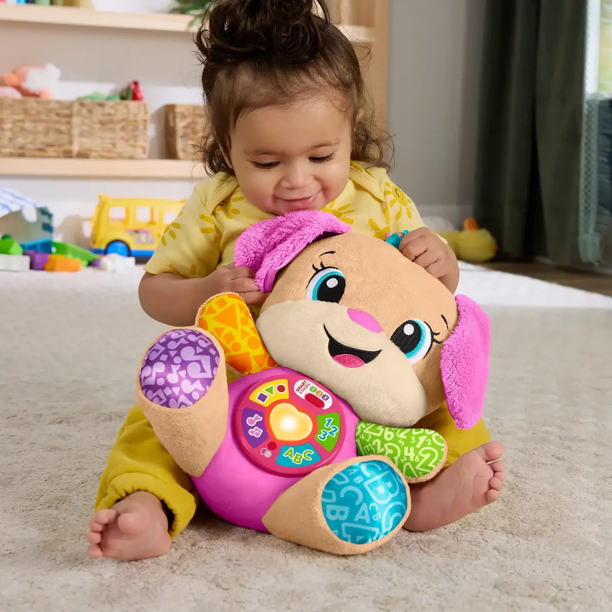Fisher‑Price Laugh & Learn Smart Stages Sis (rozā) rotaļlietu suns Photo 4