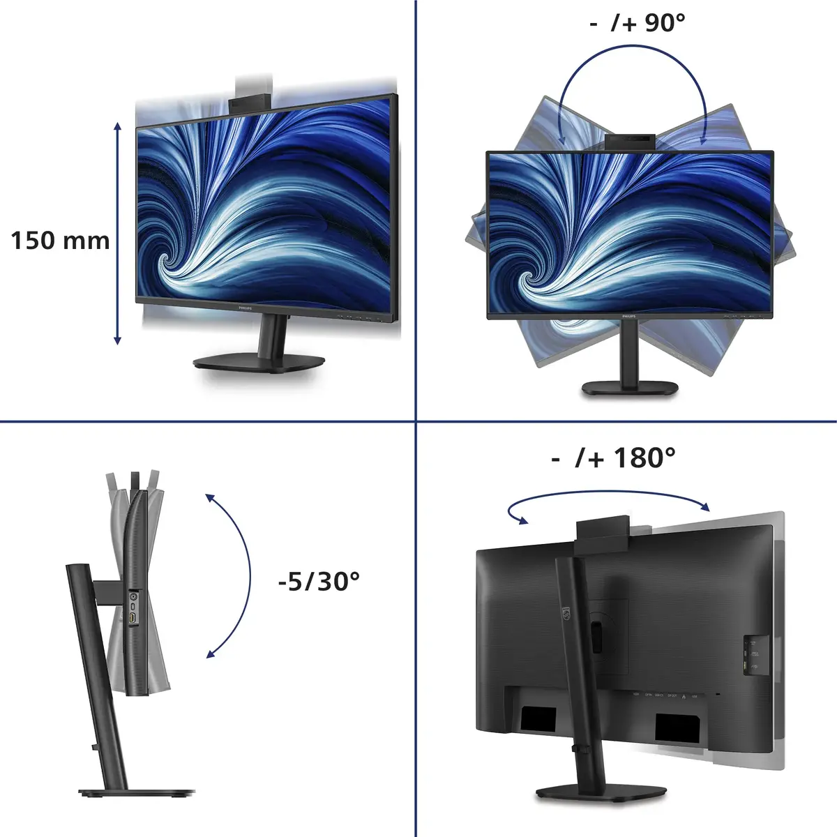 Philips 3000 series 27B2U3601H/00 27" IPS QHD monitors Photo 3