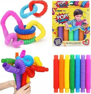 Sensory Tubes set, hencz toys Rurki sensoryczne 7szt — 7-piece sensory play tubes