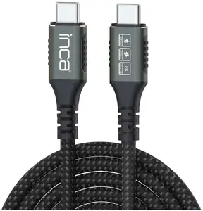 USB-C 4.0 datukabelis INCA ITCT-40 40 Gbps, PD 3.1 240W, 8K UltraHD, 0.80 m