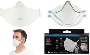 Респиратор 3M FFP2 Aura 9320+ без клапана, 3-слойная комфортная маска для частиц, 1 шт. (MPN 9320-5)