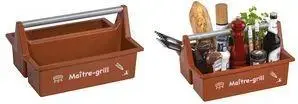 Pārvadāšanas kaste allit McPlus Carry Maître-grill 2 lielas nodalījumos, brūna, alumīnija ergonomiska rokturis