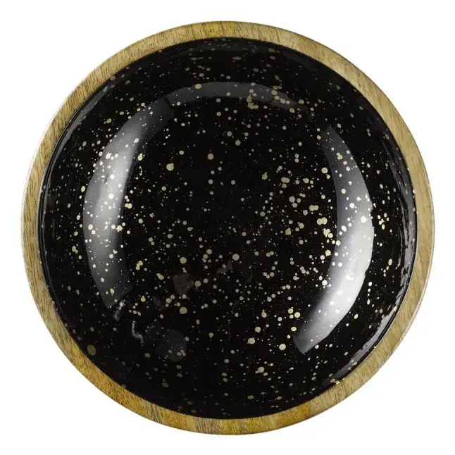 APS 01053 Wood Black serving bowl Photo 2