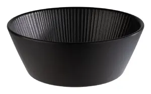 Serving bowl APS NERO Melamine Black 1.2 L, round, dishwasher-safe