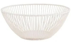 Serving Basket APS SVART Round Metal White, Ø200 mm, Height 80 mm