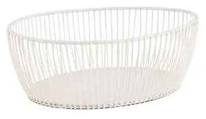 Serving basket APS SVART Oval Metal White — oval metal serving basket, 240×190 mm, height 80 mm