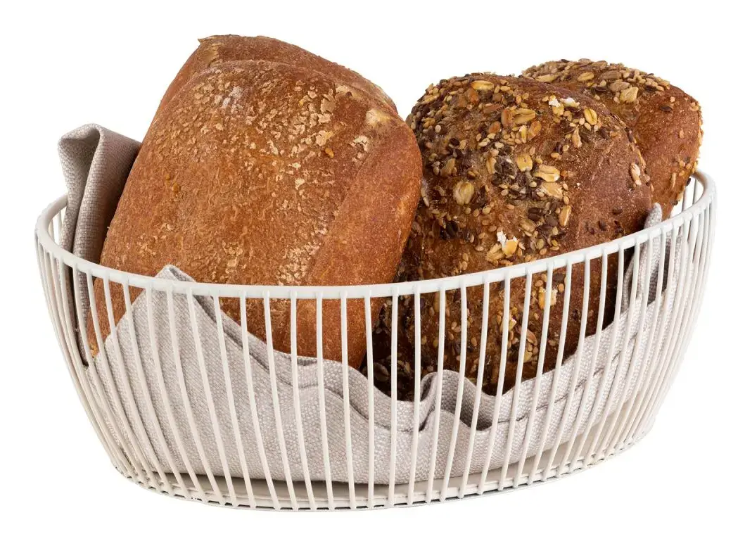 APS SVART Oval Metal Serving Basket — White Photo 2