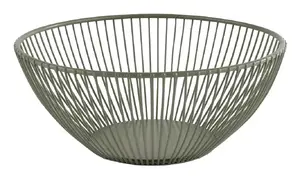 Serving basket APS SVART round metal green — 200 mm diameter, 80 mm height