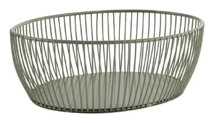 Serving basket APS SVART Oval Metal Green — oval metal serving basket, 240×190 mm, 80 mm height