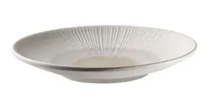 Presentation plate APS BLUSH Melamine Beige/White Ø21 cm, Height 30 mm
