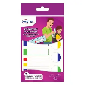 Self-adhesive Rectangle Labels AVERY APBAS24 Permanent Multicolour 24 pcs