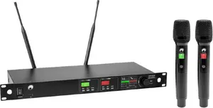 Wireless microphone system Omnitronic UHF-602 2-channel, UHF 823–832 / 863–865 MHz