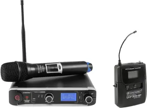 Omnitronic UHF-301 Wireless Microphone Set — Receiver + Transmitter, UHF 823–832 / 863–865 MHz