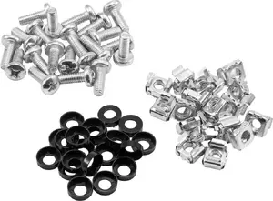 Roadinger rack screw set M6 x 15 mm, 20 pcs for 19" rack mounting