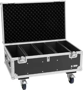 Roadinger Flightcase for 4x LED Strobe SMD PRO with Castors, model 31005261, 100 kg Load Capacity